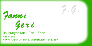 fanni geri business card